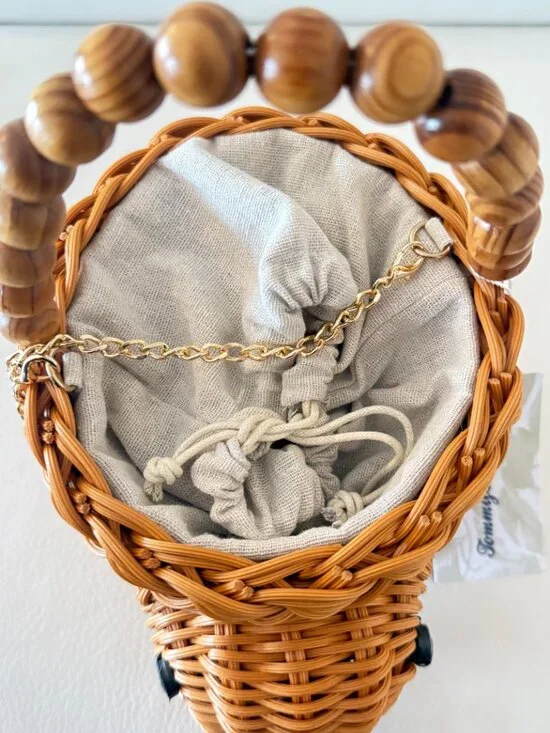 NWT Tommy Bahama Elephant Wicker Rattan Crossbody Handbag Purse - Picture 6 of 7